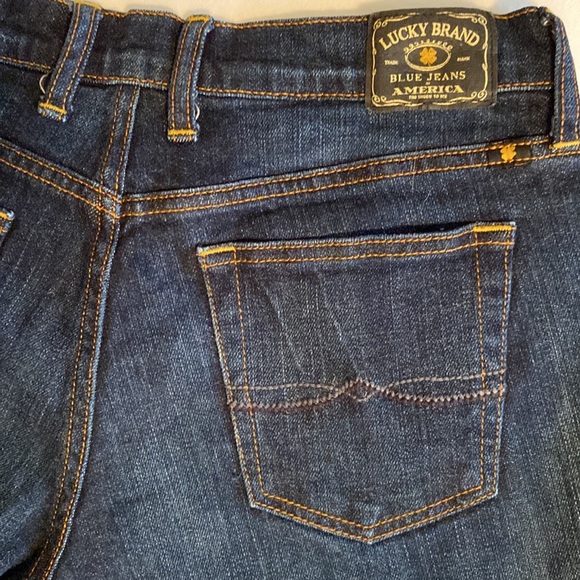 Lucky Brand Danville Classic Rider Crop in Tie Breaker dark wash Size 28 - Picture 12 of 16